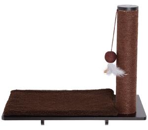 Mensola Tiragraffi per Gatti 55x30x50 cm in Legno MDF Marrone