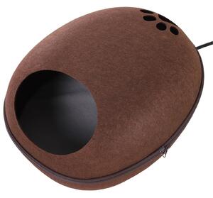 Cuccia per Gatti Riscaldante da Interno 47x38x24 cm Marrone