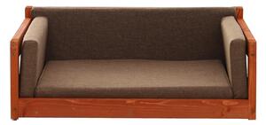 Divanetto per Cani e Gatti 62,5x54,5x23 cm in Legno con Cuscini Oklahoma