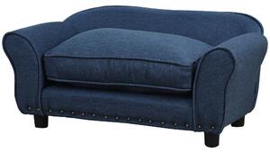 Cuccia Divanetto per Cani Piccola Taglia 74x41x32,5 cm Blu Scuro