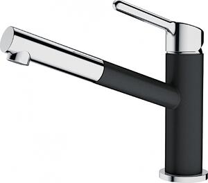 Miscelatore FRANKE ORBIT in CHROM-ONYX con bocca estraibile / Miscelatore da cucina / Miscelatore monocomando
