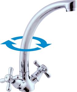 Slezák-RAV Miscelatore per lavabo Slezák RAV Morava MK120/3 Colore: top in Vetroceramica/cromo, Dimensioni: 1/2''