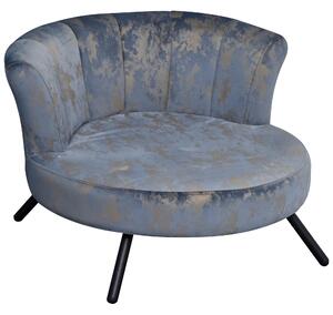 Cuccia Divano per Gatti e Cani di Piccola Taglia 66,5x60,5x43 cm in Velluto Blu
