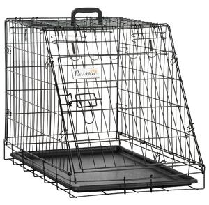 Trasportino per Cani 76x48x55 cm in Metallo Nero