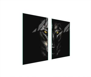 Piastre copri fornelli 2 pezzi 75x52 Copri piano cottura in Vetroceramica tagliere in vetro Wolf Black