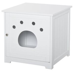 Cuccia per Gatti e Piccoli Cani 48x51x51 cm in MDF Bianco