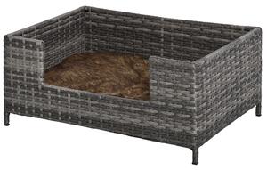 Cuccia per Cani e Gatti 61x46x27 cm con Cuscino Grigio