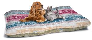 Cuscino Imbottito per Cani e Gatti 60x100 cm in Microfibra Love Lines