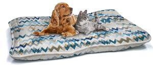 Cuscino Imbottito per Cani e Gatti 60x100 cm in Microfibra Modern Sky