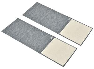 Set 2 Tiragraffi per Gatti 130x45 cm per Divano in Sisal e Poliestere Grigio
