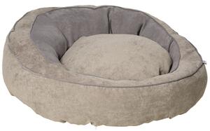 Cuccia Imbottita per Cani e Gatti 85x85x35 cm in Tessuto Grigio