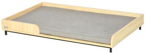Cuccia per Cani e Gatti 110x70x15,5 cm in Legno e Acciaio Rovere e Grigio