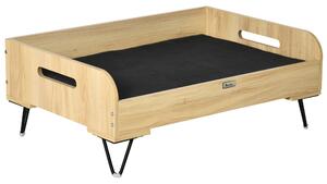 Cuccia per Cani e Gatti 82x56x31,5 cm in MDF e Acciaio Nero