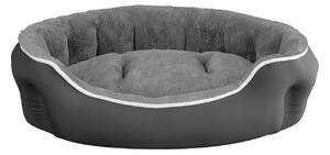 Cuccia Imbottita per Cani e Gatti 59x53x18cm in Poliestere Coccole Grigio