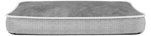 Maxi Cuscino Imbottito per Cani e Gatti 78x58x12cm Grigio Chiaro