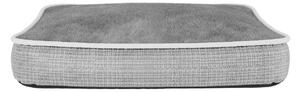 Maxi Cuscino Imbottito per Cani e Gatti 66x49x12cm Grigio Chiaro