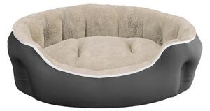 Cuccia Imbottita per Cani e Gatti 48x42x16cm in Poliestere Coccole Panna