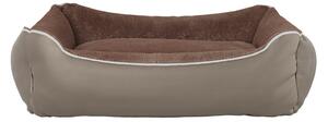 Cuccia Imbottita per Cani e Gatti 62x50x17cm in Poliestere Nuvola Beige