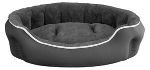 Cuccia Imbottita per Cani e Gatti 59x53x18cm in Poliestere Coccole Grigio Scuro