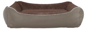 Cuccia Imbottita per Cani e Gatti 84x66x19cm in Poliestere Nuvola Beige
