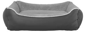 Cuccia Imbottita per Cani e Gatti 62x50x17cm in Poliestere Nuvola Grigia