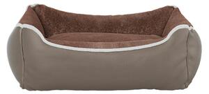 Cuccia Imbottita per Cani e Gatti 44x34x15cm in Poliestere Nuvola Beige