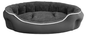 Cuccia Imbottita per Cani e Gatti 75x65x20cm in Poliestere Coccole Grigio Scuro