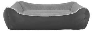 Cuccia Imbottita per Cani e Gatti 84x66x19cm in Poliestere Nuvola Grigia