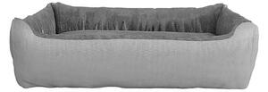Cuccia per Cani e Gatti Doubleface 84x66x19 cm in Poliestere Love Grigio Chiaro