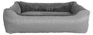 Cuccia per Cani e Gatti Doubleface 62x50x17 cm in Poliestere Love Grigio Chiaro