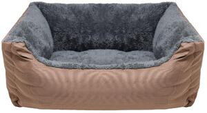Cuccia per Cani e Gatti Doubleface 44x34x15 cm in Poliestere Love Tortora