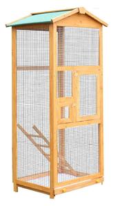 Gabbia per Uccelli Pappagallo in Legno per Giardino 68x63x165 cm