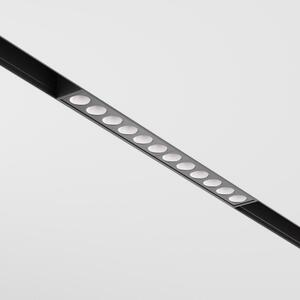 Striscia Led Per Binario Moderno Points Alluminio Nero 12 Luci 12W Dimmerabile