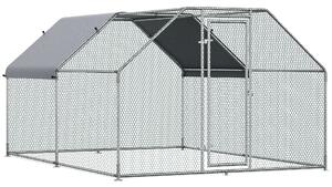 Gabbia Box da Esterno Zincato per Animali 2,8x3,8x1,95 m