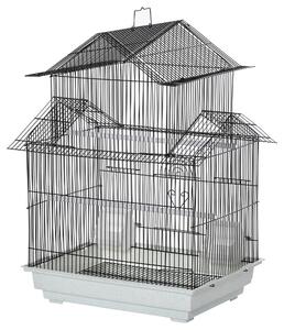 Gabbia per Uccelli 51x40x67 cm in Metallo Bianca