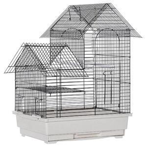 Gabbia per Uccelli 39x34x47 cm in Metallo Bianca