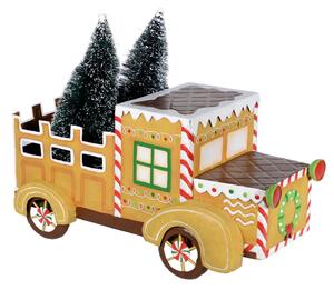 Furgone in Metallo 47,5x42x24cm Decorazione Gingerbread