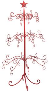 Albero di Natale in Metallo Ø58x105,5cm Rosso