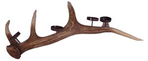 Portacandele in Resina 60x15x27cm Corna