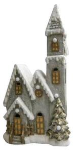 Casetta in Resina Innevata 31x62x20 cm con Led
