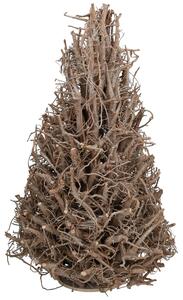 Albero di Natale in Legno Ø43x70 cm Argento