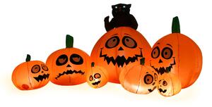 Zucche di Halloween Gonfiabili 240x80x120 cm con Luci a LED