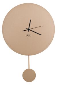 Orologio Da Muro BING BENG Struttura, Tagliata al Laser con pendolo Diametro 34x h 51,5 lancette in metallo senza numeri colore oro metallizzato