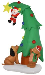 Albero di Natale Gonfiabile 155x93x224 cm con Luci a LED