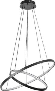 Rabalux Lampada a sospensione LED nera Beliza 600 mm 75 W CCT con telecomando 72345