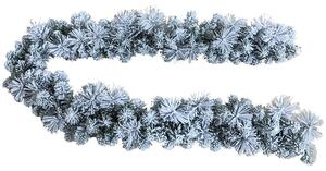 Ghirlanda di Natale Artificiale 2,7 m 178 Aghi Innevato Verde