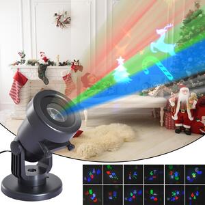 Proiettore Giardino per Natale e Halloween LED Rosso Verde Blu Bianco