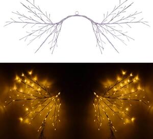 Luci di Natale a Ramo 144 LED 130x80 cm Bianco Caldo da Esterno