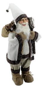 Pupazzo Babbo Natale 40x82x30cm Bianco e Marrone