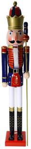 Soldatino Schiaccianoci in Legno H180 cm Decorazione Rosso e Blu
